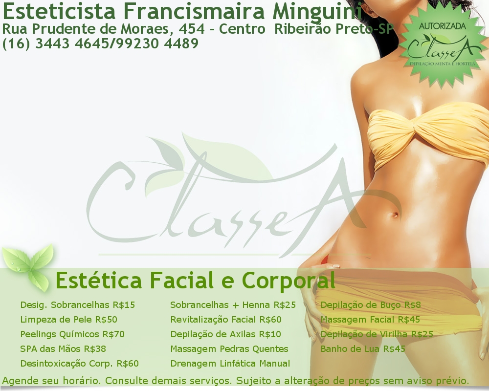 Esteticista Francismaira Minguini